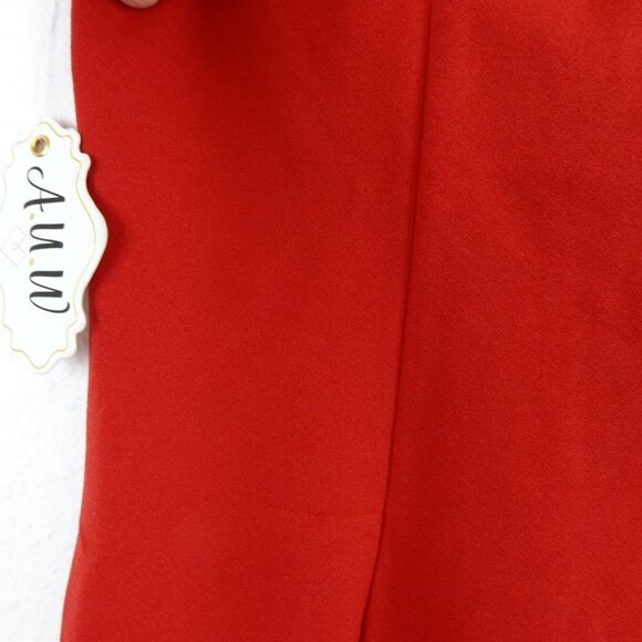 AUW Red Mini Dress Women's M Embellished - Picture 6 of 9